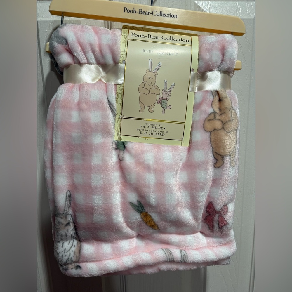 Pink Winnie the Pooh Baby Blanket